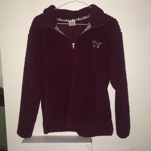 PINK Sherpa 1/4 Zip Pullover